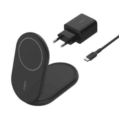 Belkin BoostCharge Auriculares Smartphone Negro USB Cargador inalambrico Carga rapida Interior