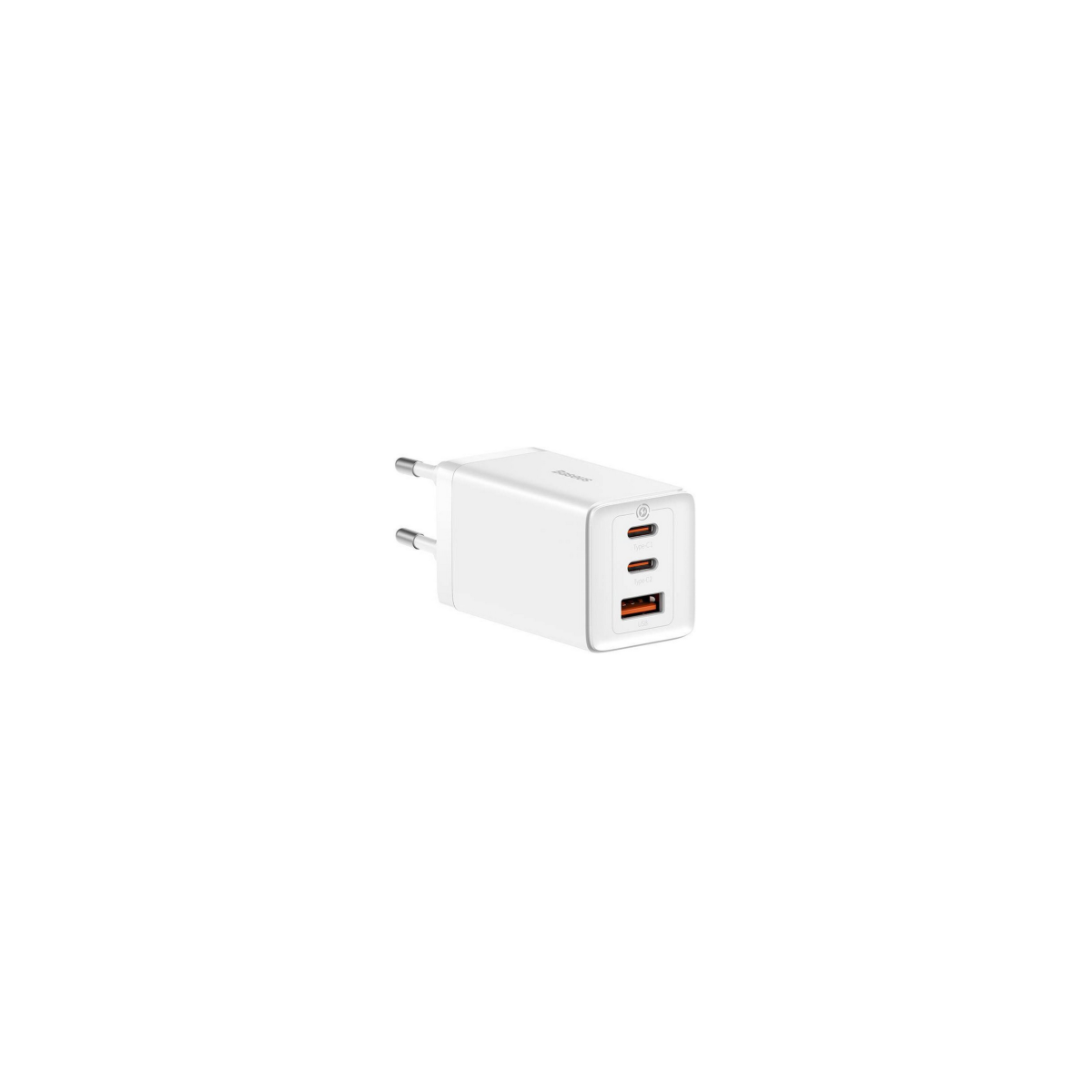 BASEUS GAN5 PRO FAST CHARGER 2CU 65W EU  WHITE INCLUDE BASEUS XIAOBAI SERIES FAST CHARGING CABLE TYPE C  TO TYPE C 100W20V 5A 1