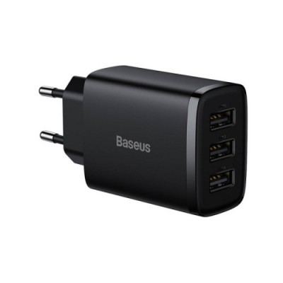 BASEUS COMPACT  CHARGER 3U 17W EU BLACK
