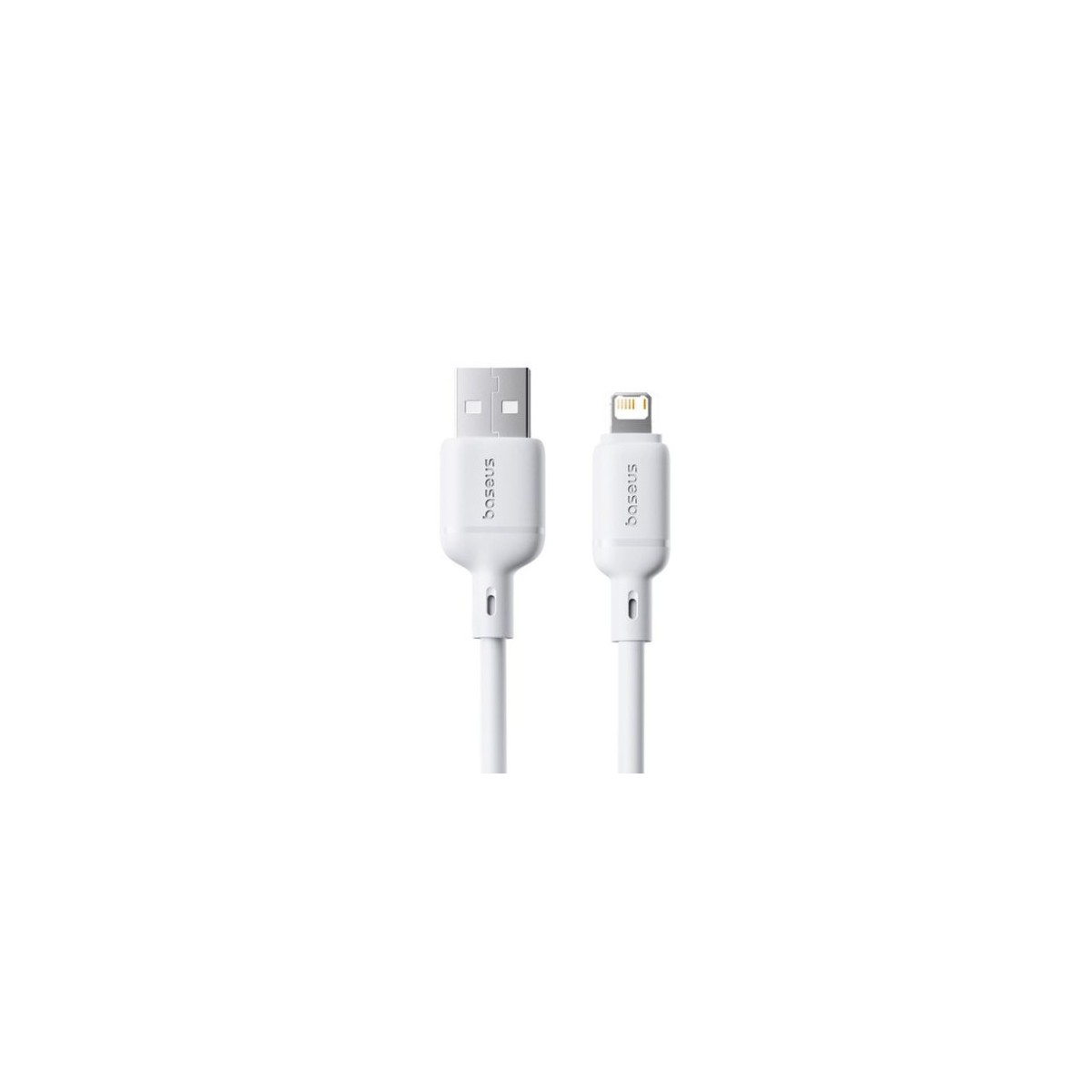 OS BASEUS SILKY SERIES FAST CHARGING CABLE USB TO IP 24A 1M MOON WHITE