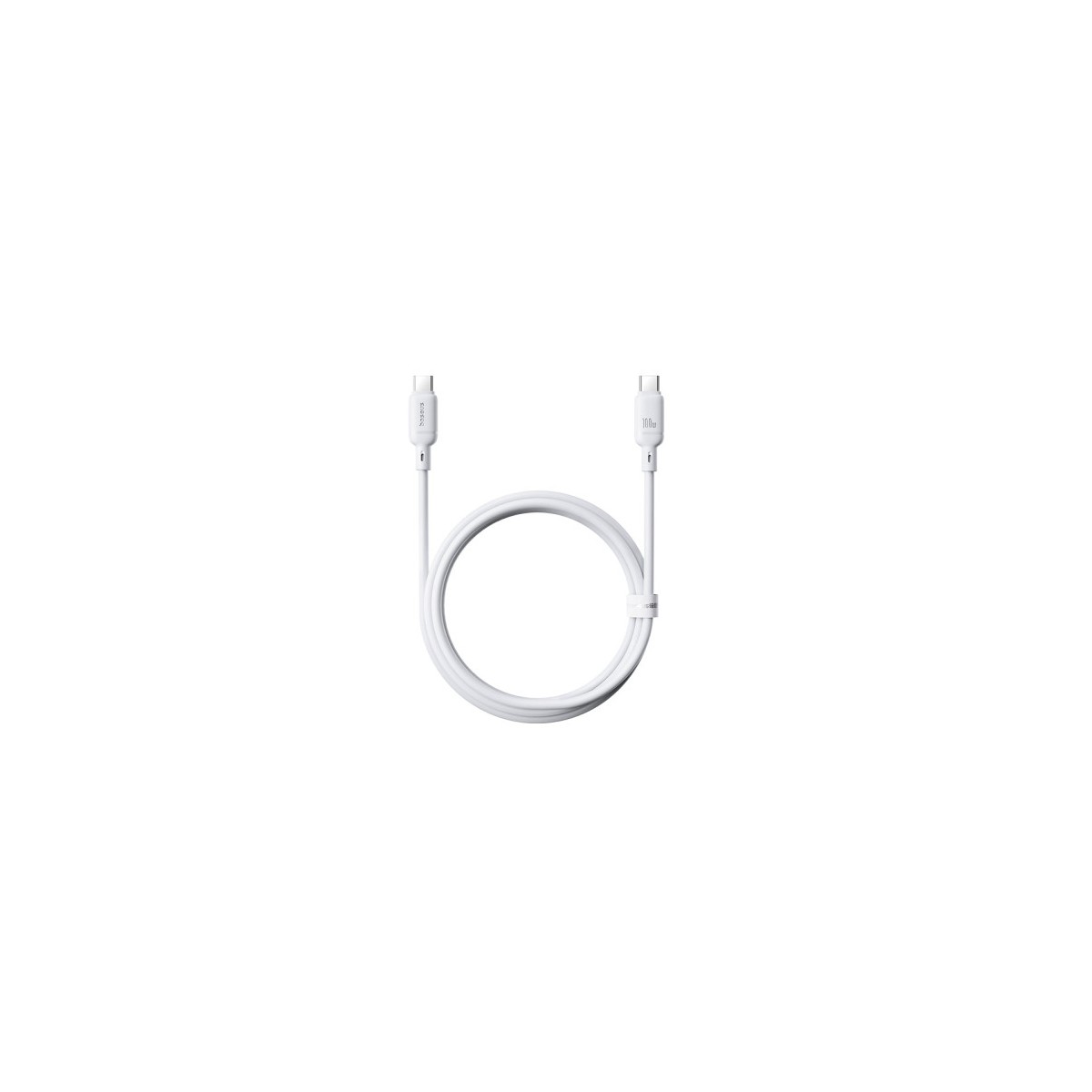 OS BASEUS SILKY SERIES FAST CHARGING CABLE TYPE C TO TYPE C 100W 1M MOON WHITE