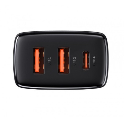 BASEUS COMPACT QUICK CHARGER 2UC 30W EU BLACK