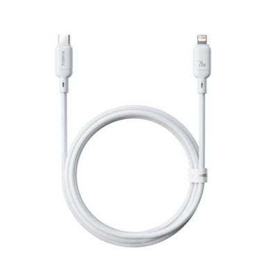 OS BASEUS SILKY SERIES FAST CHARGING CABLE TYPE C TO IP 20W 1M MOON WHITE