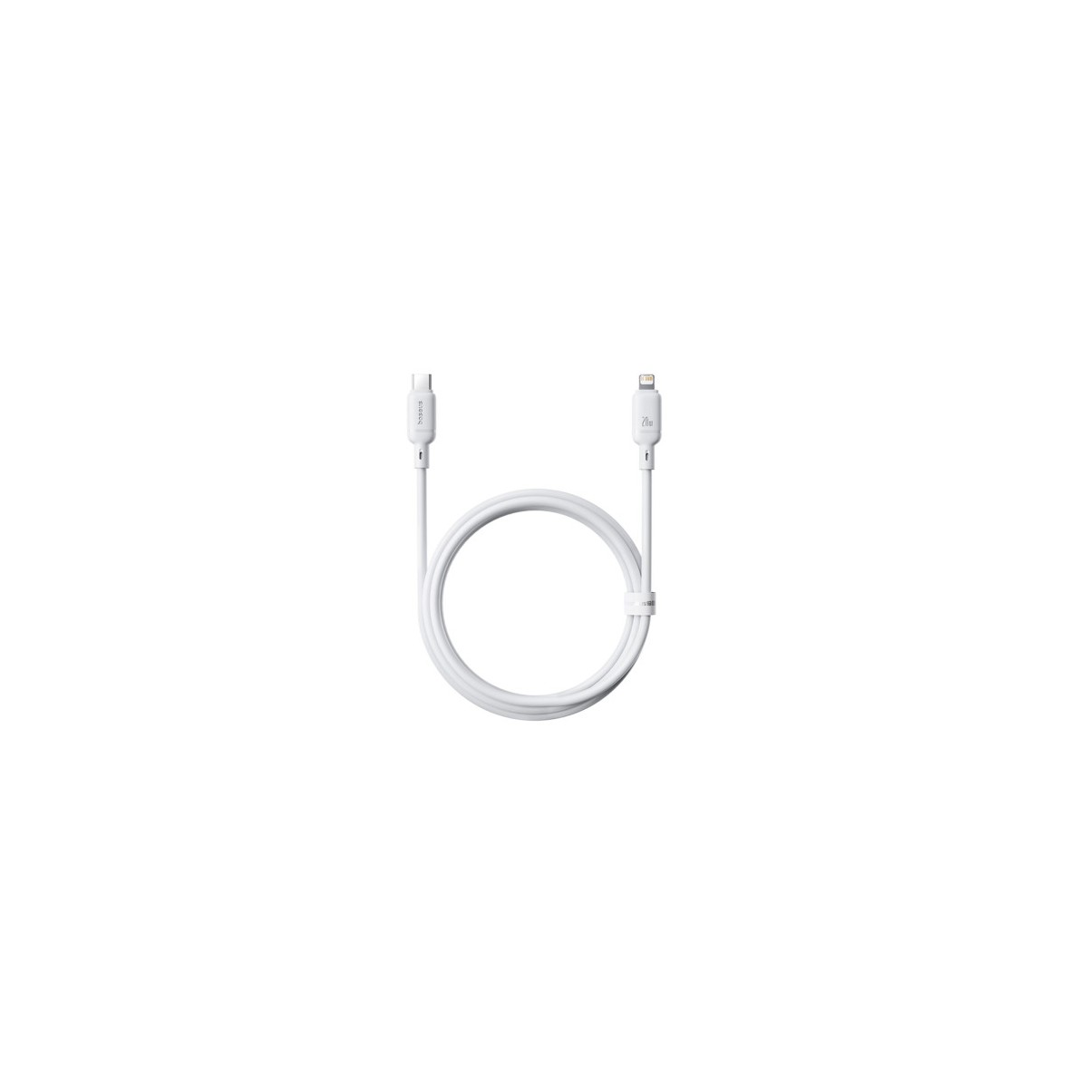 OS BASEUS SILKY SERIES FAST CHARGING CABLE TYPE C TO IP 20W 1M MOON WHITE