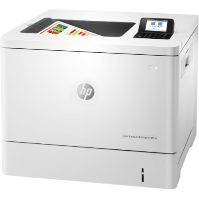HP Color LaserJet Enterprise Impresora M554dn Estampado Impresion desde USB frontal Impresion a dos caras