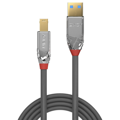 Lindy 36660 cable USB USB 32 Gen 1 31 Gen 1 05 m USB A USB B Cromo Gris