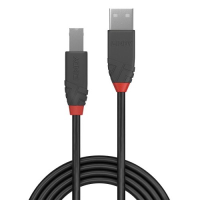 Lindy 36671 cable USB USB 20 05 m USB A USB B Negro Gris
