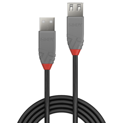 Lindy 36703 cable USB USB 20 2 m USB A Negro Gris