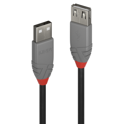 Lindy 36705 cable USB USB 20 5 m USB A Negro Gris