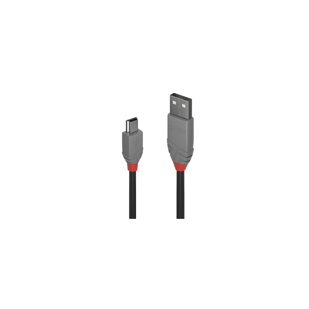 Lindy 36721 cable USB USB 20 05 m USB A Mini USB B Negro Gris