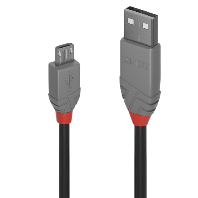 Lindy 36730 cable USB USB 20 02 m USB A Micro USB B Negro Gris