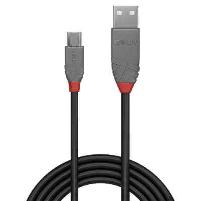 Lindy 36735 cable USB USB 20 5 m USB A Micro USB B Negro Gris