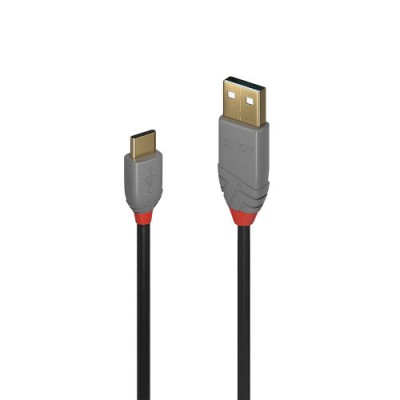 Lindy 36885 cable USB USB 20 05 m USB A USB C Negro Gris