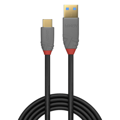 Lindy 36913 cable USB 2 m USB C USB A Negro