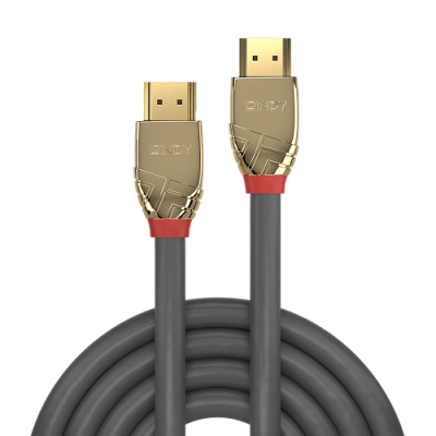 Lindy 37866 cable HDMI 10 m HDMI tipo A Estandar Oro Gris
