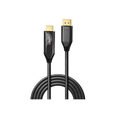 Lindy 40932 adaptador de cable de video 3 m DisplayPort HDMI Negro