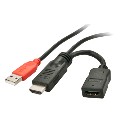 Lindy 41080 Adaptador grafico USB Negro Rojo
