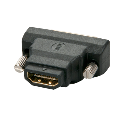 Lindy 41228 cambiador de genero para cable HDMI A FM DVI D M Negro