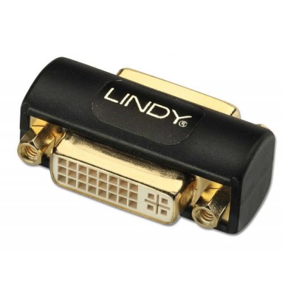 Lindy 41233 cambiador de genero para cable DVI Negro