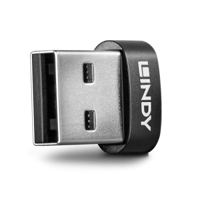 Lindy 41884 cambiador de genero para cable USB Type A USB Type C Negro