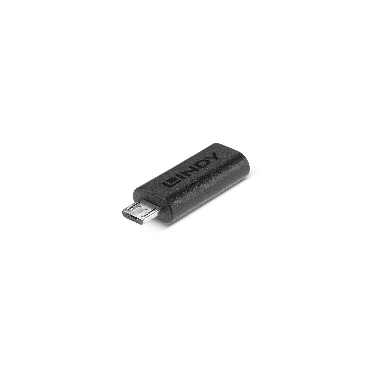 Lindy 41903 cambiador de genero para cable USB Type C USB Type Micro B Negro