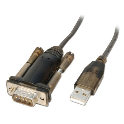 Lindy 42855 cable de serie Gris Transparente 15 m USB tipo A RS 232