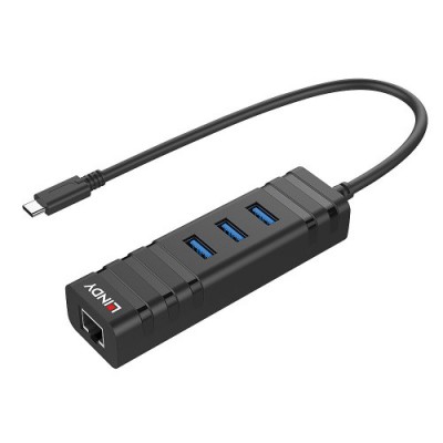 Lindy 43249 hub de interfaz USB 32 Gen 1 31 Gen 1 Type C 5000 Mbit s Negro