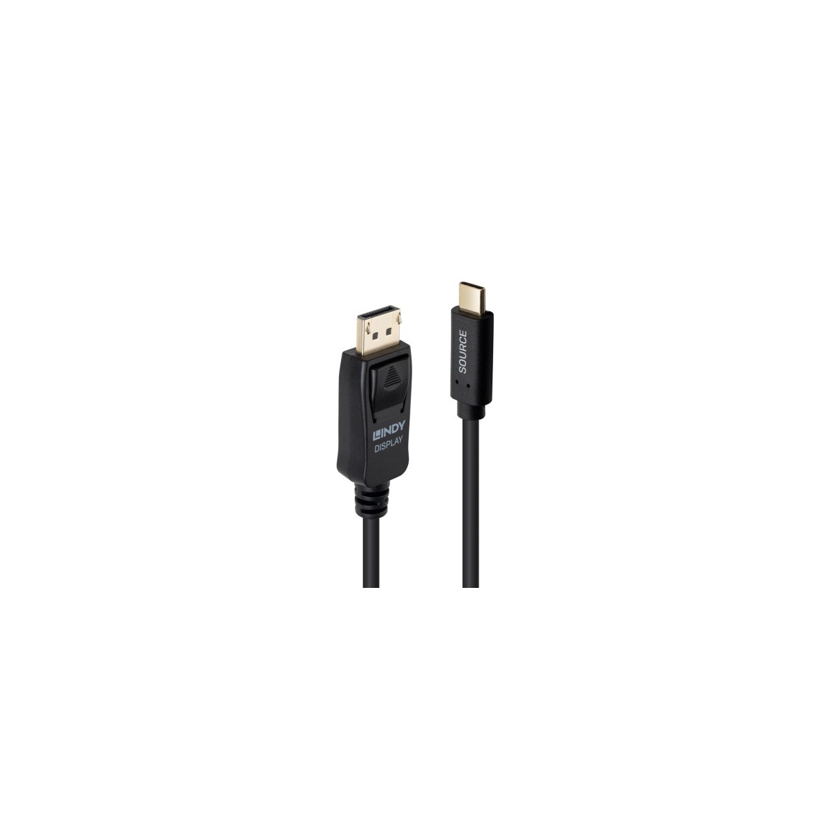 Lindy 43501 adaptador de cable de video 2 m USB Tipo C DisplayPort Negro