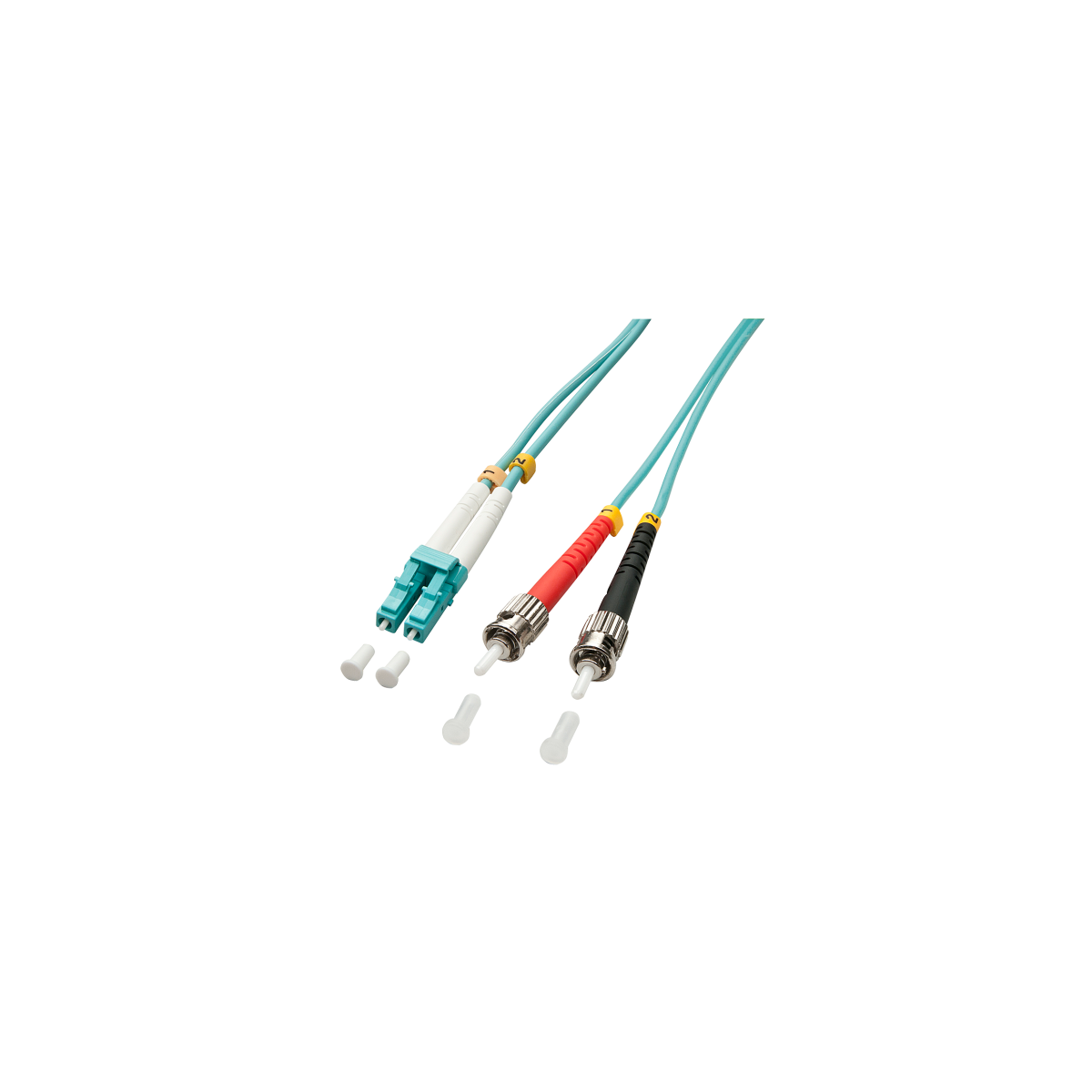 Lindy 10m OM3 LC ST Duplex Cable de fibra optica e InfiniBand 1 m Turquesa