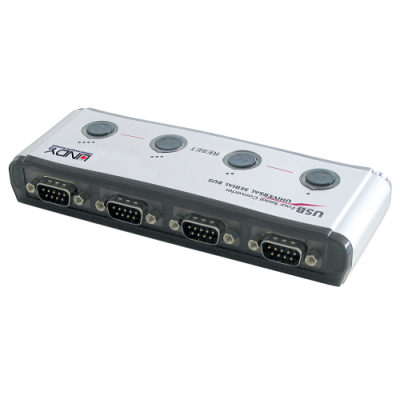 Lindy 42858 convertidor repetidor y aislador en serie USB 11 RS 232 Negro Plata