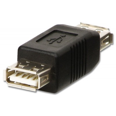 Lindy 71230 cambiador de genero para cable USB A Negro