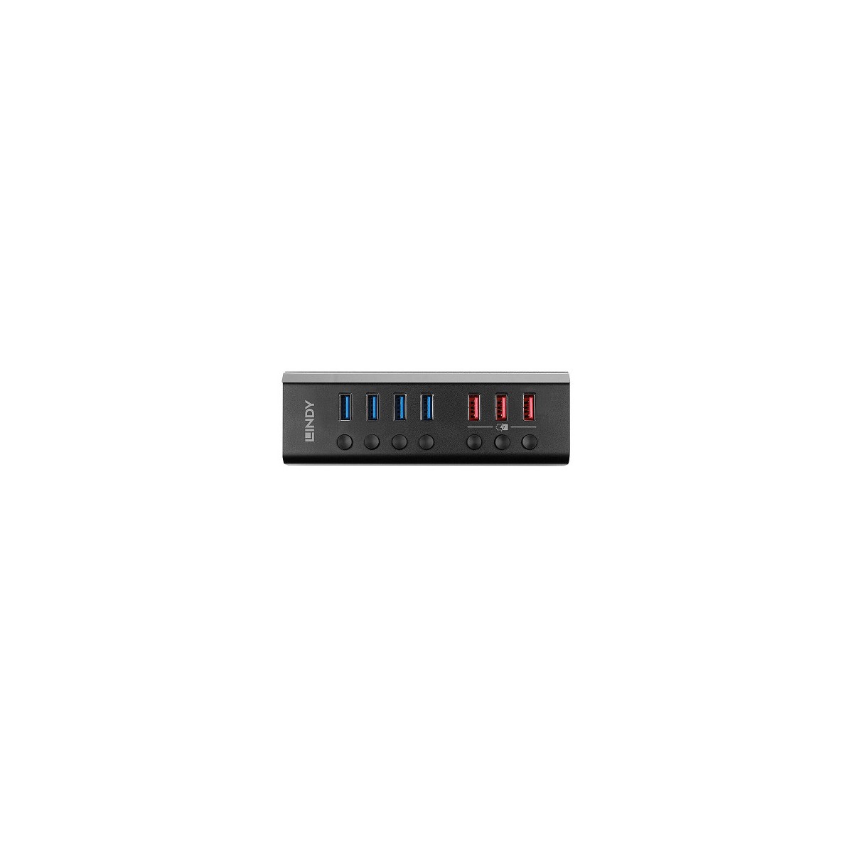 Lindy 43371 hub de interfaz USB 32 Gen 1 31 Gen 1 Type B 5000 Mbit s Negro