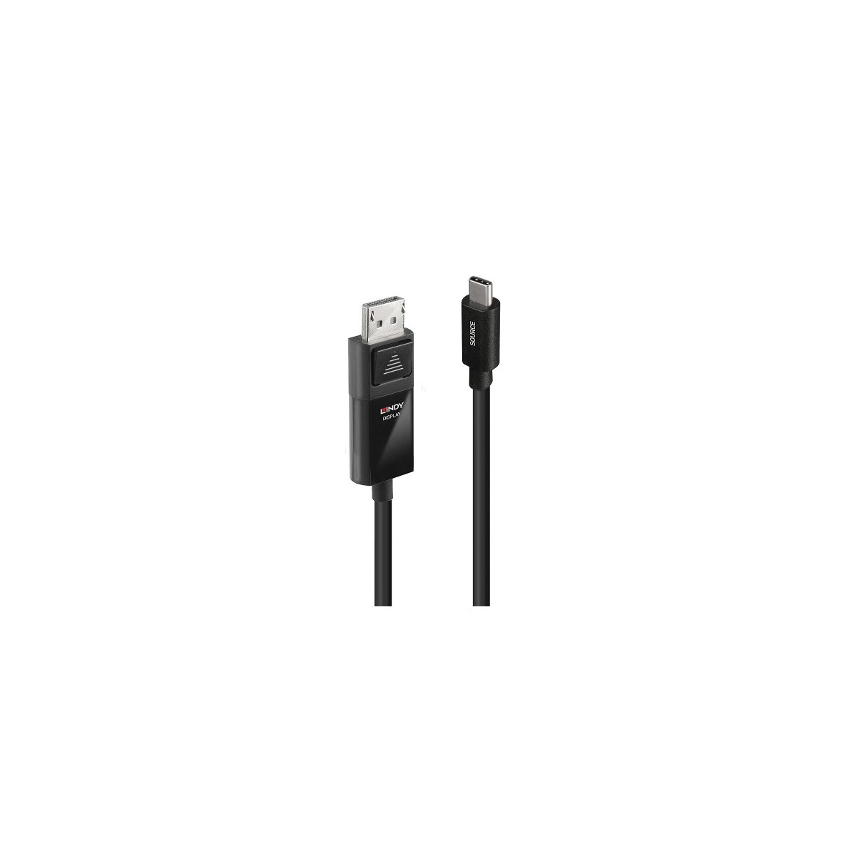 Lindy 43342 adaptador de cable de video 2 m USB Tipo C DisplayPort Negro