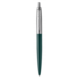 BOLiGRAFO JOTTER XL GREENWICH VERDE MATE RIBETE DE COLOR CROMADO PLUMiN MEDIO TINTA AZUL PARKER 2068511