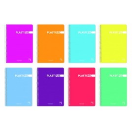 CUADERNO SERIE PLASTIPAC BOLSILLO TAPA POLIPROPILENO 90 GRS A 6 80 HOJAS CUADRiCULA 5X5 SURTIDO PACSA 16410