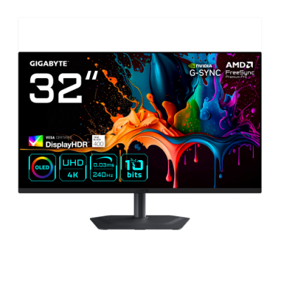 MONITOR GIGABYTE 32 MO32U23840X2160 OLED UHD018PP1000 003MS165HZ2HDMI1DP3USB32USB TYPE CALTAVOCES