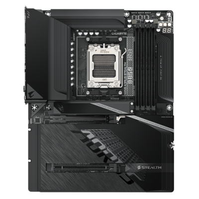 GIGABYTE B850 AORUS STEALTH Placa Base CPUs AMD Ryzen Serie 9000 VRM digital de 1422 fases hasta 8200 MHz DDR5 OC 2 M2 PCIe 50 
