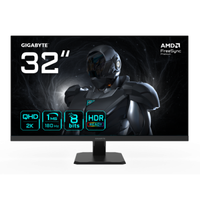 GIGABYTE GS32QA Monitor Gaming 32 QHD 2560 x 1440 180Hz 1ms 300 cd m FreeSync Premium HDR Ready HDMI 20 DisplayPort 14