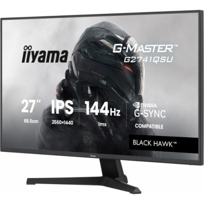 MONITOR IIYAMA 27 PULGADAS RESOLUCION WQHD 2560X1440 PANEL IPS 1 MS MPRT 75 HZ BRILLO 250 CONTRASTE 1000 1 HDMI DISPLAYPORT USB