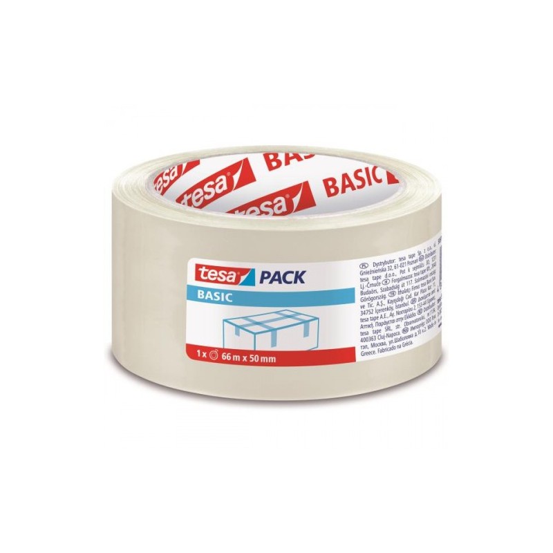 PACK 6 CINTAS DE EMBALAJE BASIC 50MMX66M TRANSPARENTE TESA 58570 00000 00