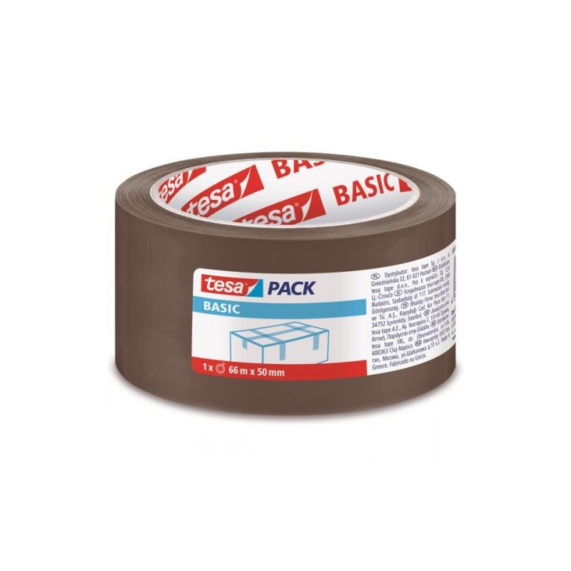 PACK 6 CINTAS DE EMBALAJE BASIC 50MMX66M MARRON TESA 58571 00000 00