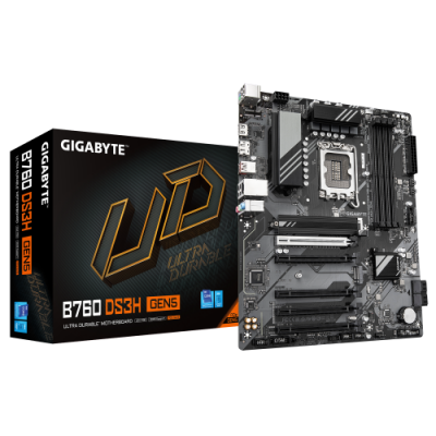 GIGABYTE B760 DS3H GEN5 Placa Base Compatible con procesadores Intel Core 14ª generacion VRM digital de 821 fases hasta 5600 MH