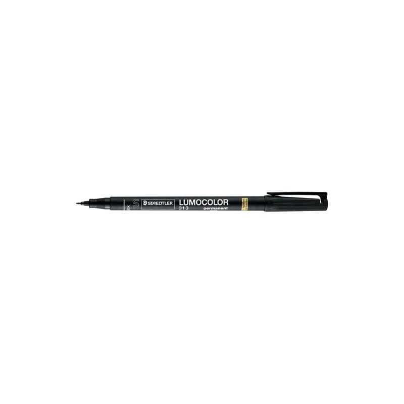 MARCADOR LUMOCOLOR PERMANENTE PUNTA SUPERFINA 04MM NEGRO STAEDTLER 313 9