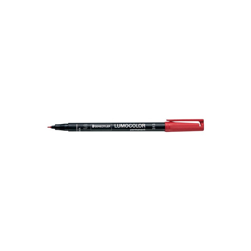 MARCADOR LUMOCOLOR PERMANENTE PUNTA SUPERFINA 04MM ROJO STAEDTLER 313 2