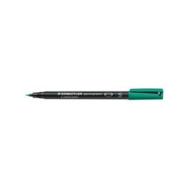 MARCADOR LUMOCOLOR PERMANENTE PUNTA SUPERFINA 04MM VERDE STAEDTLER 313 5