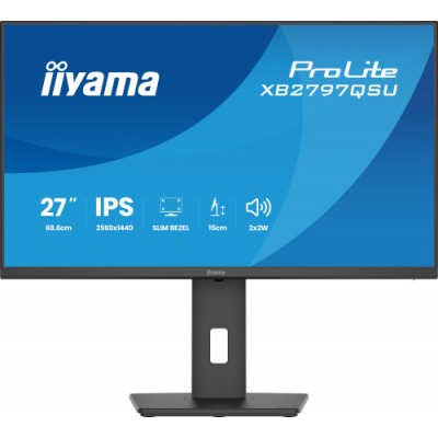 MONITOR IIYAMA PANTALLA PARA PC 686 CM 27 2560 X 1440 PIXELES QUAD HD LED PANEL IPS AJUSTABLE HDMI DISPLAYPORT USB