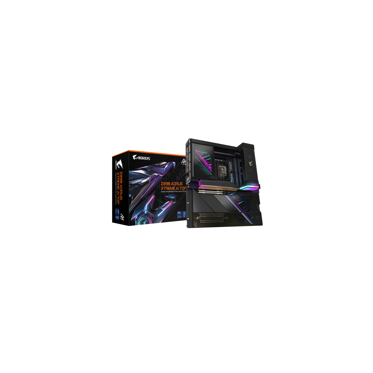 GIGABYTE Z890 AORUS XTREME AI TOP Placa Base Compatible con CPUs Intel Core Ultra Serie 2 VRM de 2212 fases hasta 9500MHz DDR5 