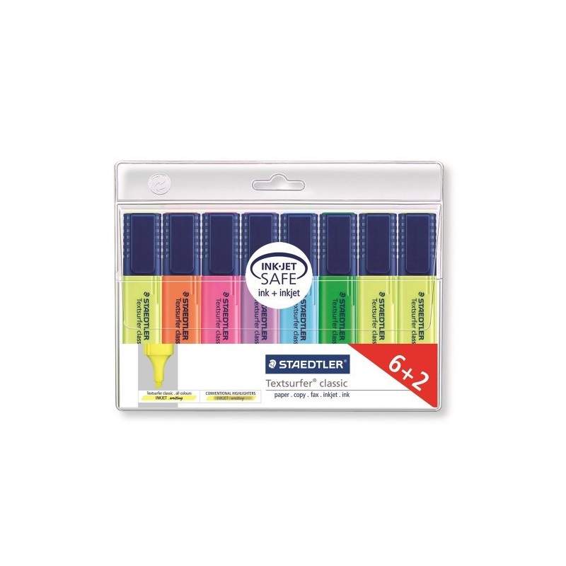 ESTUCHE 62 MARCADORES FLUORESCENTES TEXTSURFER CLASSIC 1 5MM SURTIDOS STAEDTLER 364 A WP8