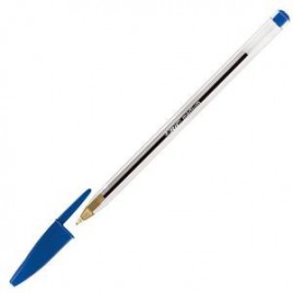 BOLIGRAFO CRISTAL CUERPO TRANSPARENTE TRAZO 04 MM COLOR AZUL BIC 8373609