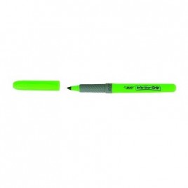 MARCADOR FLUORESCENTE HIGHLIGHTER GRIP TRAZO 15 33MM VERDE BIC 811932